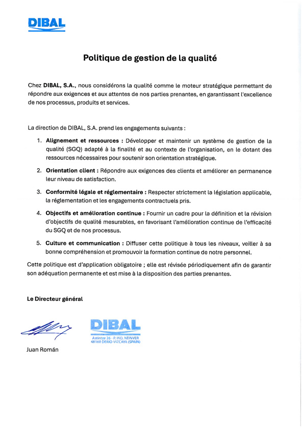 Politique de qualité