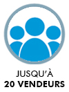 Jusqu´à 20 vendeurs